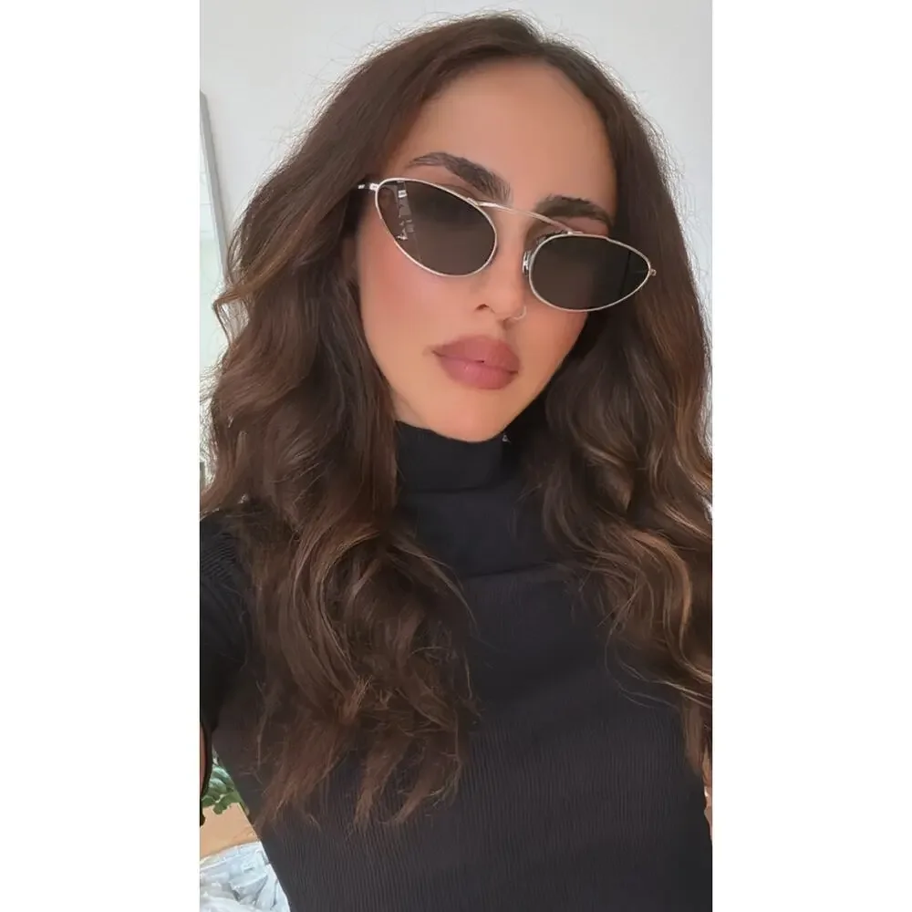 NEW Saint Laurent SL538 Silver Grey Metal Sunglasses